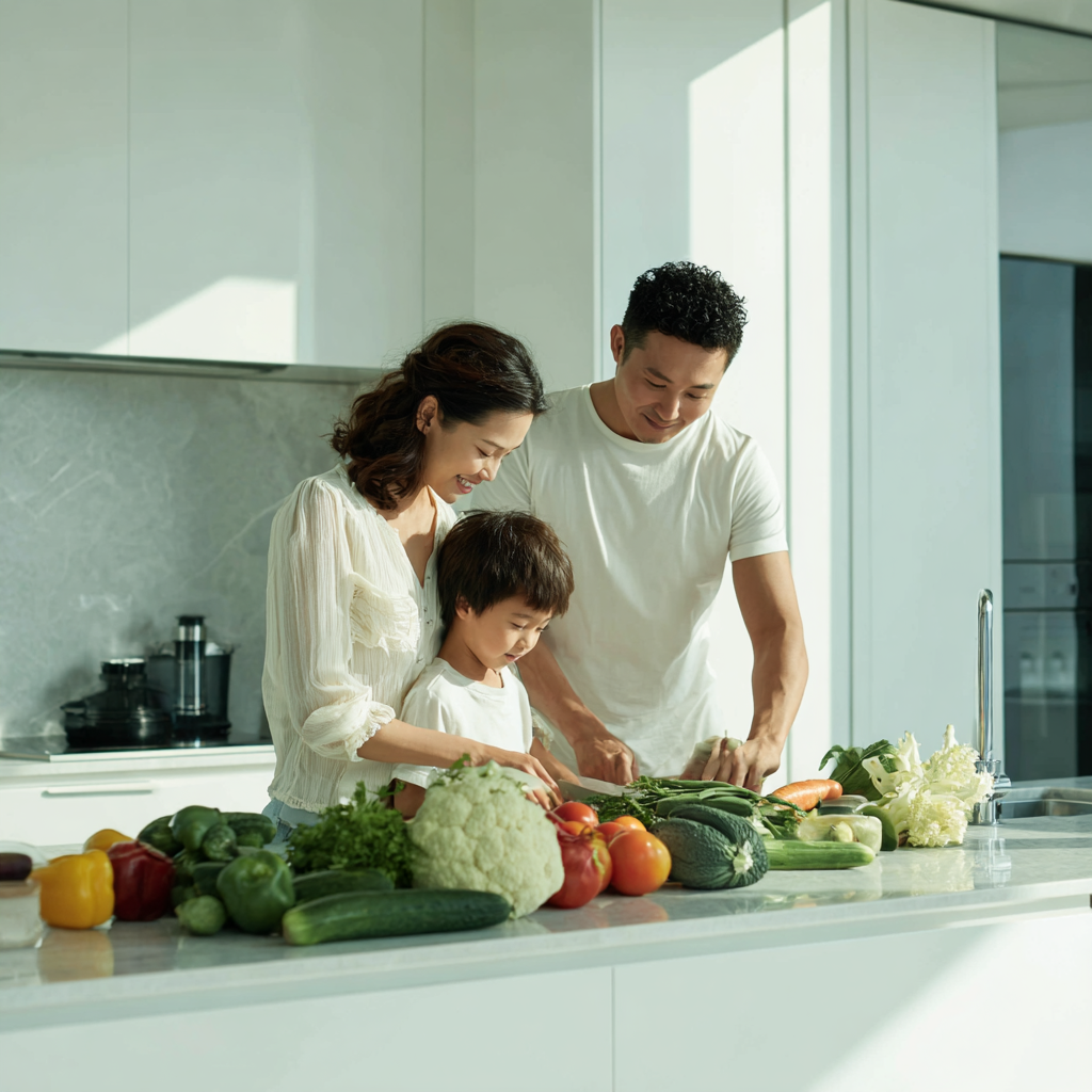 Fresh vegetables and healthy food